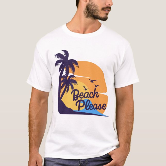 Vibes coucher de soleil sur la plage | T-shirt tro (Devant)
