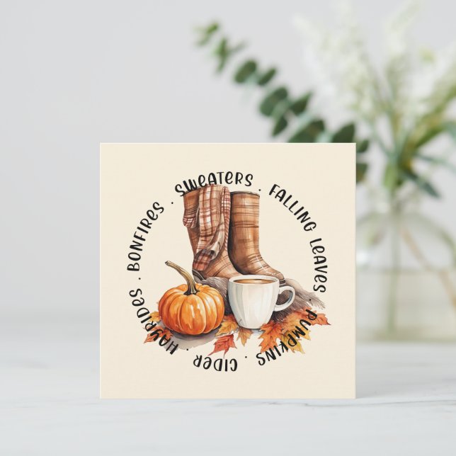 Vibes D'Automne Cosy - Bottes, Épices Citrouilles, (Debout devant)