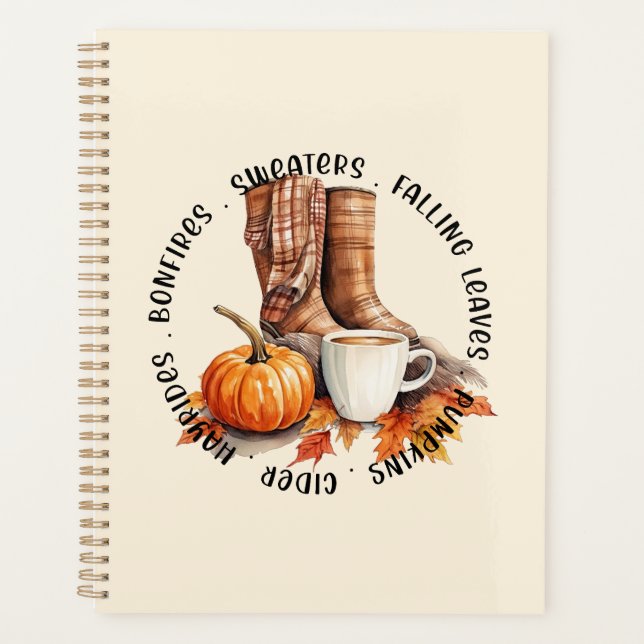 Vibes D'Automne Cosy - Bottes, Épices Citrouilles, (Devant)