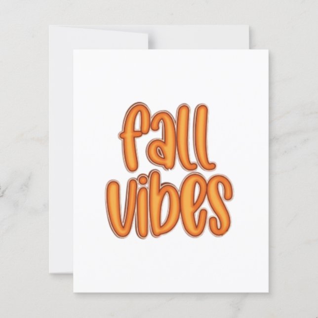 🍂 Vibes d'automne - Graphique de texte orange (Devant)