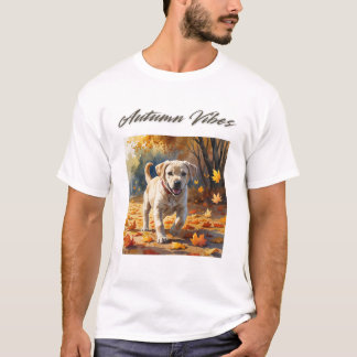Vibes d'automne Labrador Puppy T-shirt