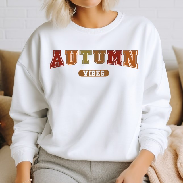 Vibes d'automne tendance Varsity Sweatshirt (Créateur téléchargé)