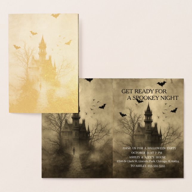 Vibes de carte à huile seulement - Carte Halloween (Affichage)