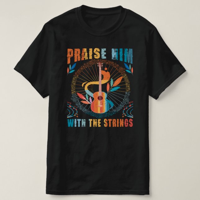 Vibes de héros de guitare - T-shirt musicien Cool (Design devant)