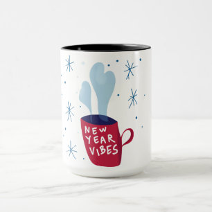 Vibes de la nouvelle année fumant de la tasse