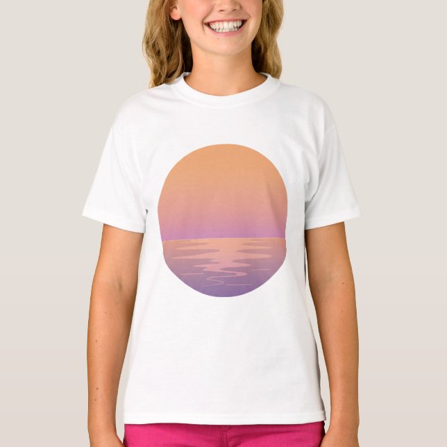 Vibes de la plage au coucher du soleil – T-Shirt d (Devant)