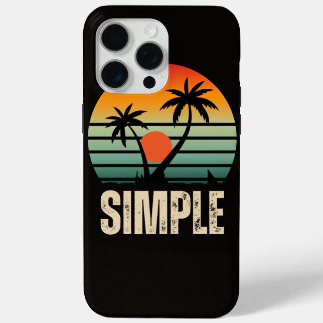 Vibes de l'île simple | coque iPhone 15 Pro Max (Verso)