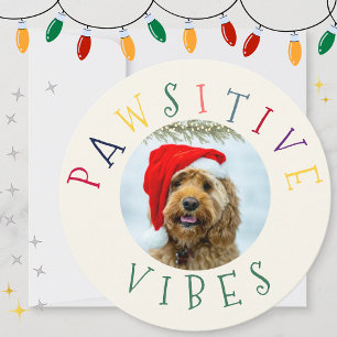 Vibes de Noël coloré Pet Circle Carte de vacances