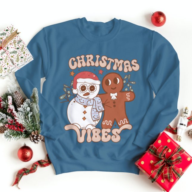 Vibes de Noël Sweatshirt Fêtes d'hiver (Créateur téléchargé)