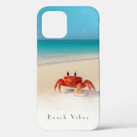Vibes de plage - iPhone 12 Coque dur 1 crabe