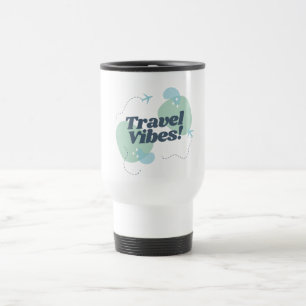 Vibes de voyage bleu et vert Voyage / Mug Commutat