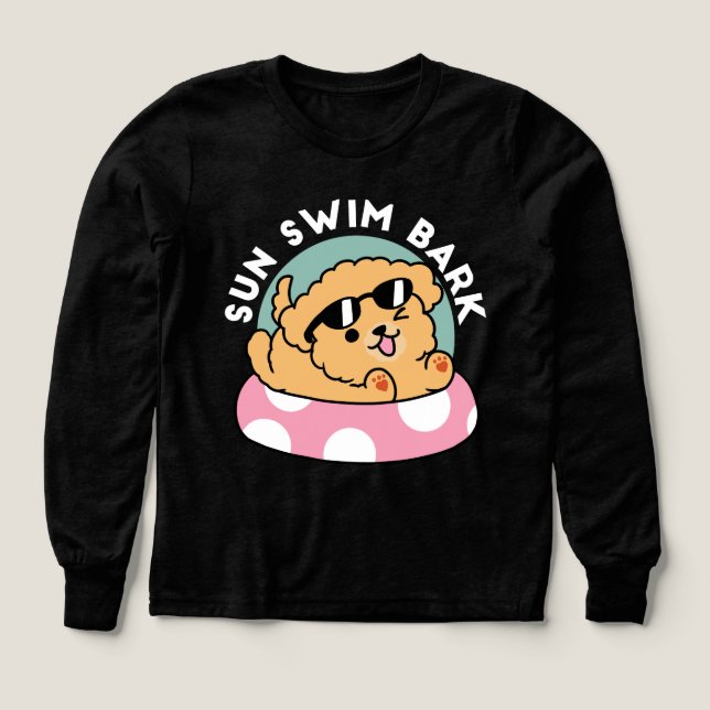 Vibes d'été Chien - Chiot flottant avec lunettes d (Motif recto)