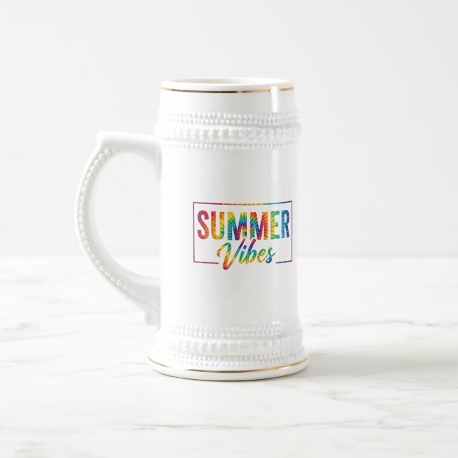 Vibes d'été Cravate-Dye Rainbow Coffee Mug Bold (Gauche)