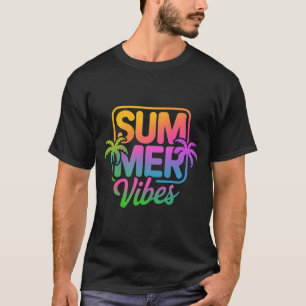 Vibes d'été Fun Retro Beach Vibe Graphic t-shirt