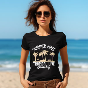 Vibes d'été : T-Shirt de Vacances Tropical Live
