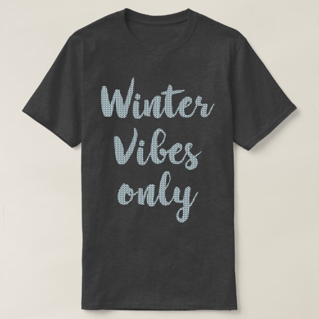 Vibes d'hiver seulement Sweat de Noël Light Blue T (Design devant)