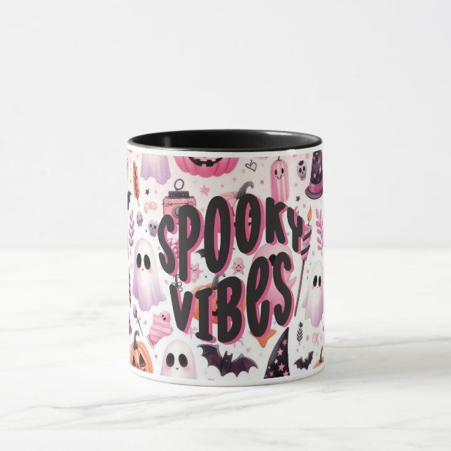 Vibes éffrayantes Halloween Mug (Centre)
