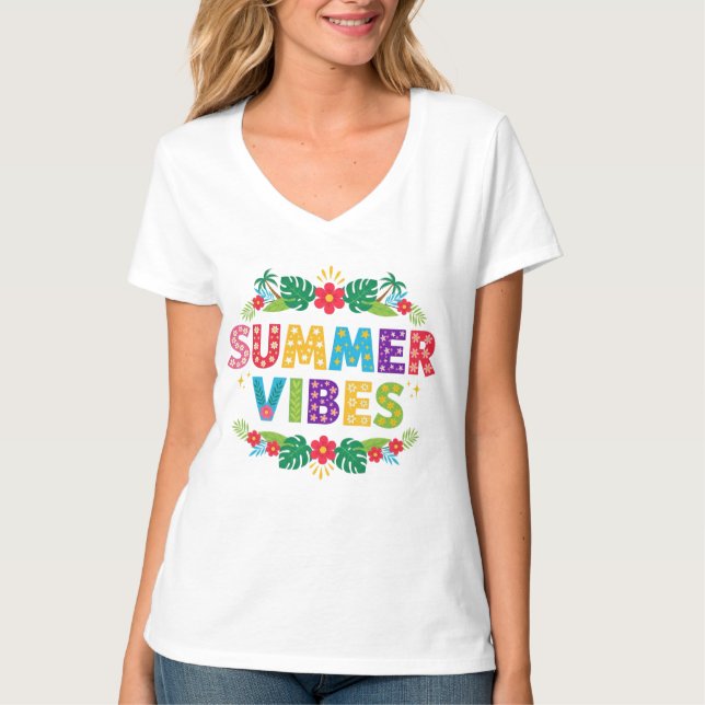 Vibes été Floral Design-54504 Sweat - shirt à capu (Devant)