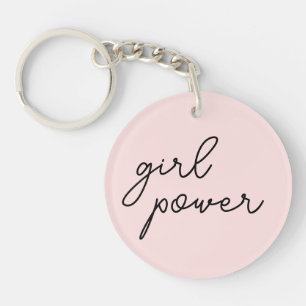 Vibes Girl Power   Porte-clés féministe rose poudr