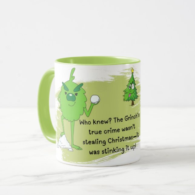 Vibes Grinch Mug Café - Sips Parfaitement Joués (Devant gauche)
