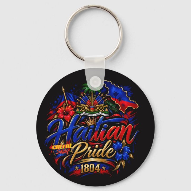 Vibes Haïtiennes | Fierté Haïtienne Porte-clés 180 (Verso)