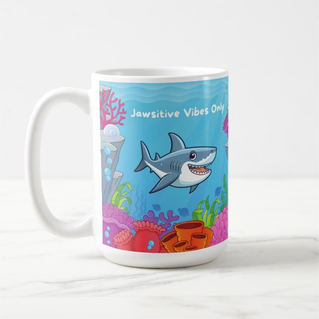 Vibes Jawsitive Uniquement Café Mug (Gauche)