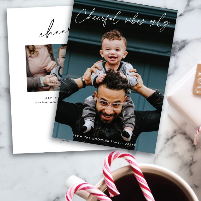 Vibes joyeuses seulement Portrait Carte photo de v (Créateur téléchargé)