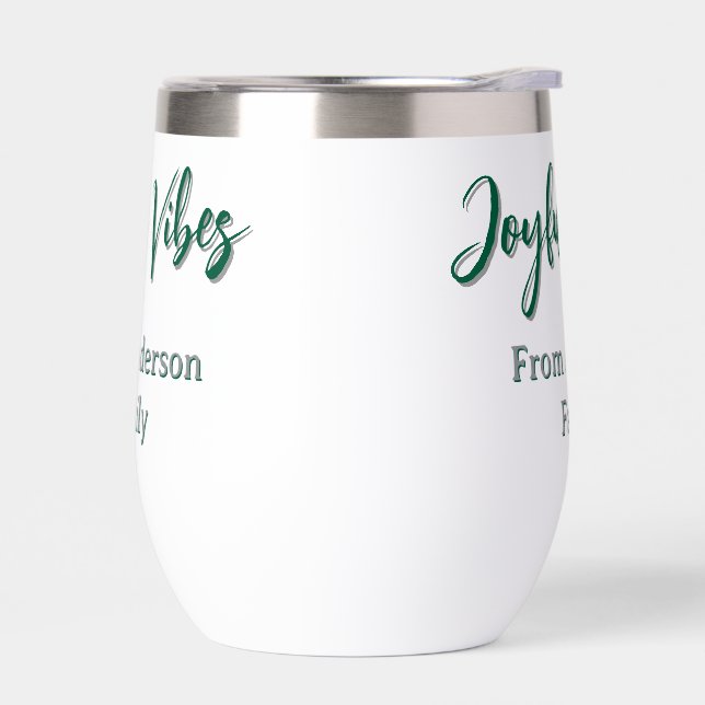Vibes joyeux Noël vert nom de famille (Gauche)