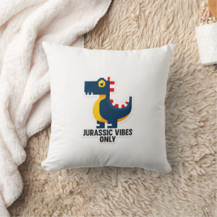 🦖 Vibes Jurassiques Uniquement – Coussin Dinosaur