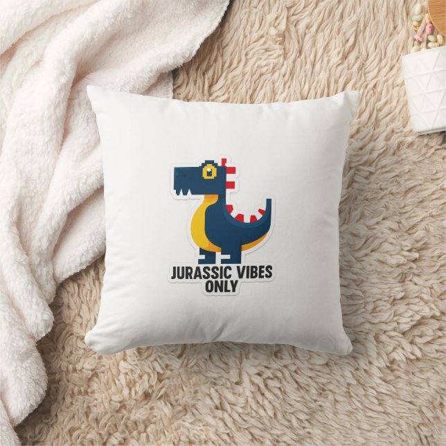🦖 Vibes Jurassiques Uniquement – Coussin Dinosaur (Couverture)