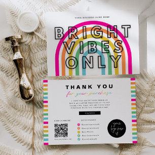 Vibes lumineuses seulement bougie Carte de remerci