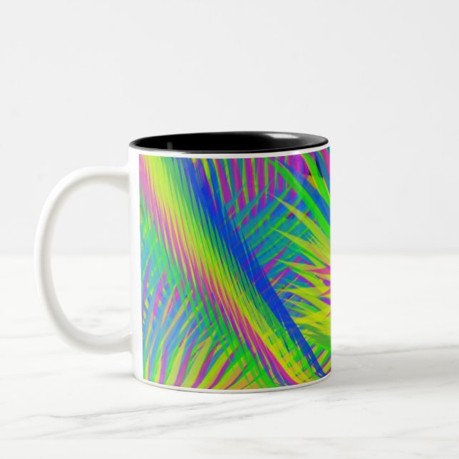 Vibes Mug | Art Abstrait Tropical Vibrant (Gauche)