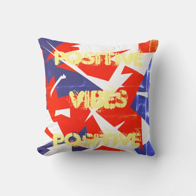Vibes positives Abstrait Art Cushion Coussin (Recto)