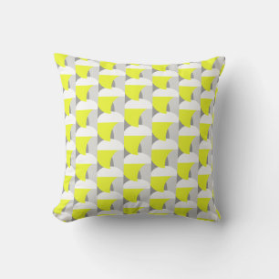 Vibes positives Abstrait Art Jaune Coussin de cous
