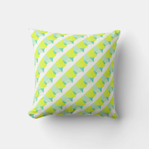 Vibes positives Abstrait Art Jaune Coussin de cous