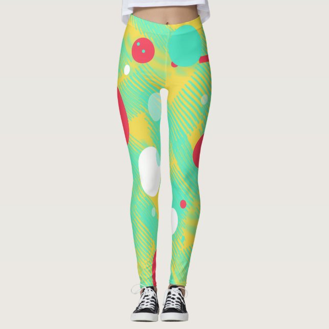Vibes positives Couleurs vives Leggings (Devant)