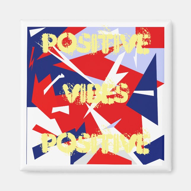 Vibes positives Magnet de couleurs Abstrait Art Pa (Devant)