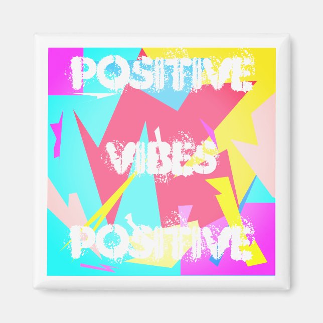 Vibes positives Magnet de couleurs Abstrait Art Pa (Devant)