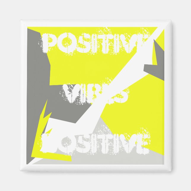 Vibes positives Magnet de couleurs Abstrait Art Pa (Devant)