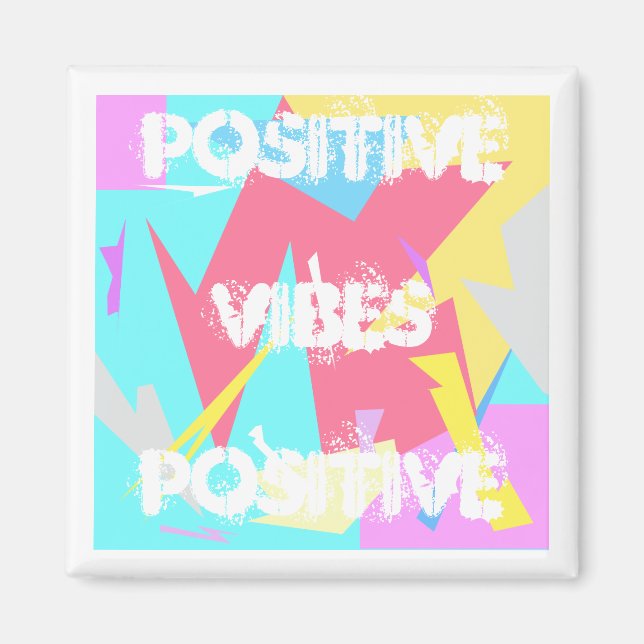 Vibes positives Magnet de couleurs Abstrait Art Pa (Devant)