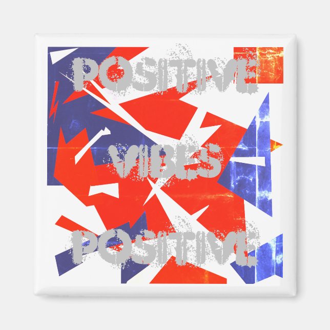 Vibes positives Magnet de couleurs Abstrait Art Pa (Devant)