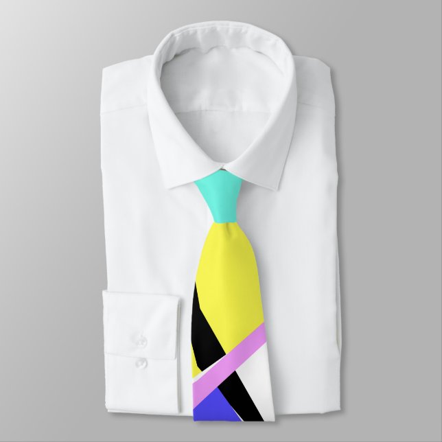 Vibes positives Pastel Colors Cravate d'art Abstra (Attaché)