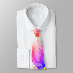 Vibes positives Pastel Colors Palm Trees Cravate