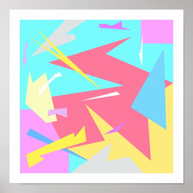Vibes positives Pastel Colors Poster d'art Abstrai (Devant)
