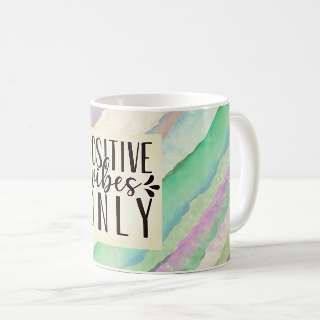 Vibes positives uniquement Mug (Devant droit)