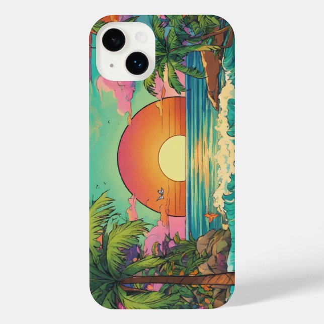 Vibes tropicales : coque iphone inspiré par le mar (Verso)