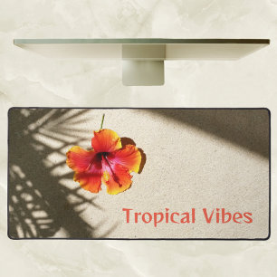 Vibes tropicales Hibiscus sur sable personnalisabl