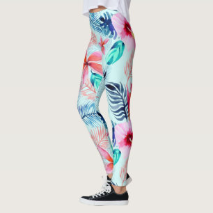 Vibes tropicales   Leggings floraux de l'île