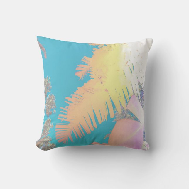Vibes Tropicales Palmiers Coussin Jeu d'oreiller (Recto)