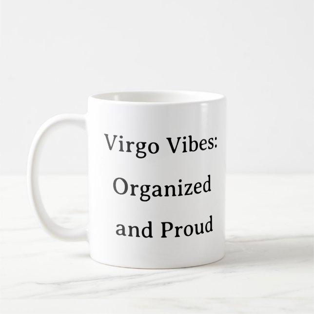 Vibes Virgo Organisé Fier Zodiac Mug - Astrologie (Gauche)